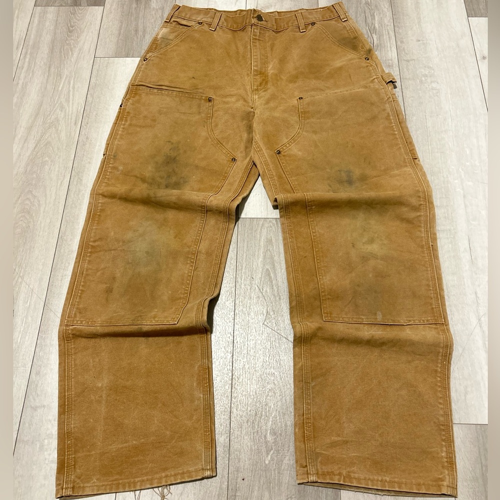 Men's Carhartt Double Knees Pants Size 33x31